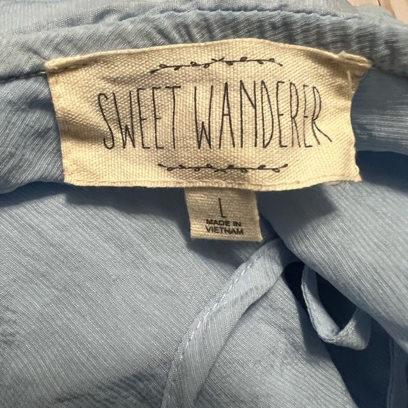 Sweet Wanderer One Shoulder Chambray Top - Picture 2 of 3